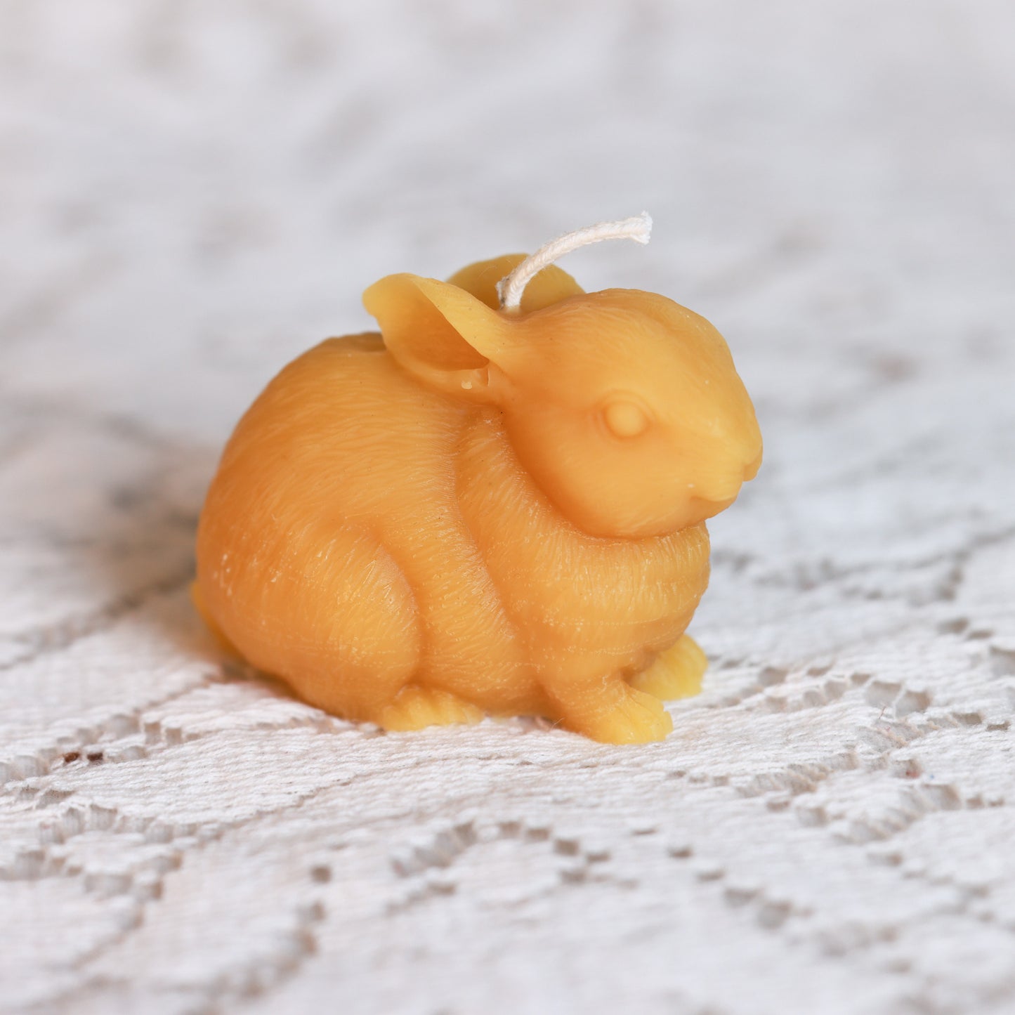 Set of 3 Bunny Candles / Beeswax Candle