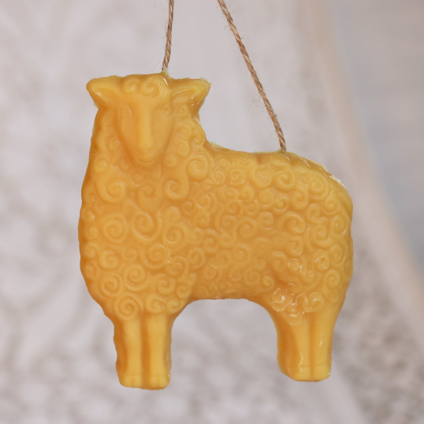 Sheep Ornament / Beeswax Ornament (Farmhouse Decor)