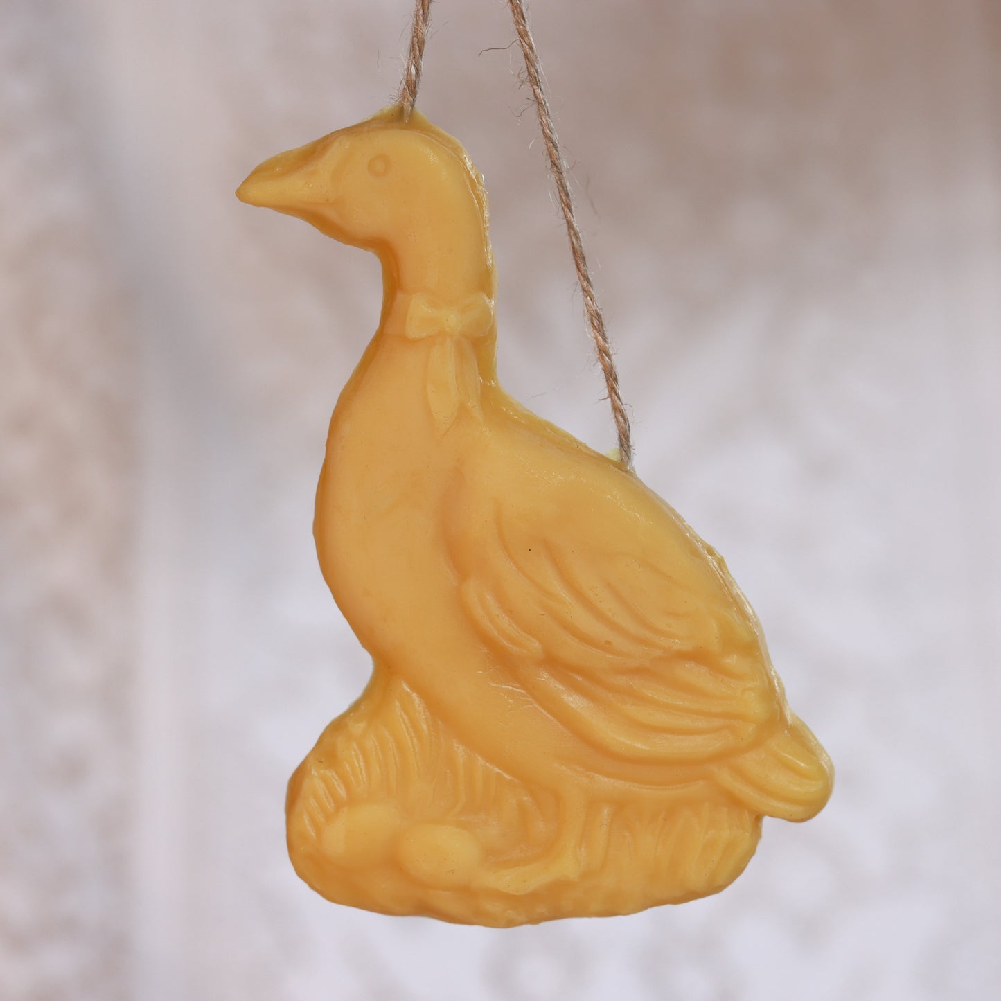 Goose with Eggs Ornament / Beeswax Ornament
