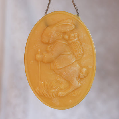 Storybook Bunny Medallion / Beeswax Ornament