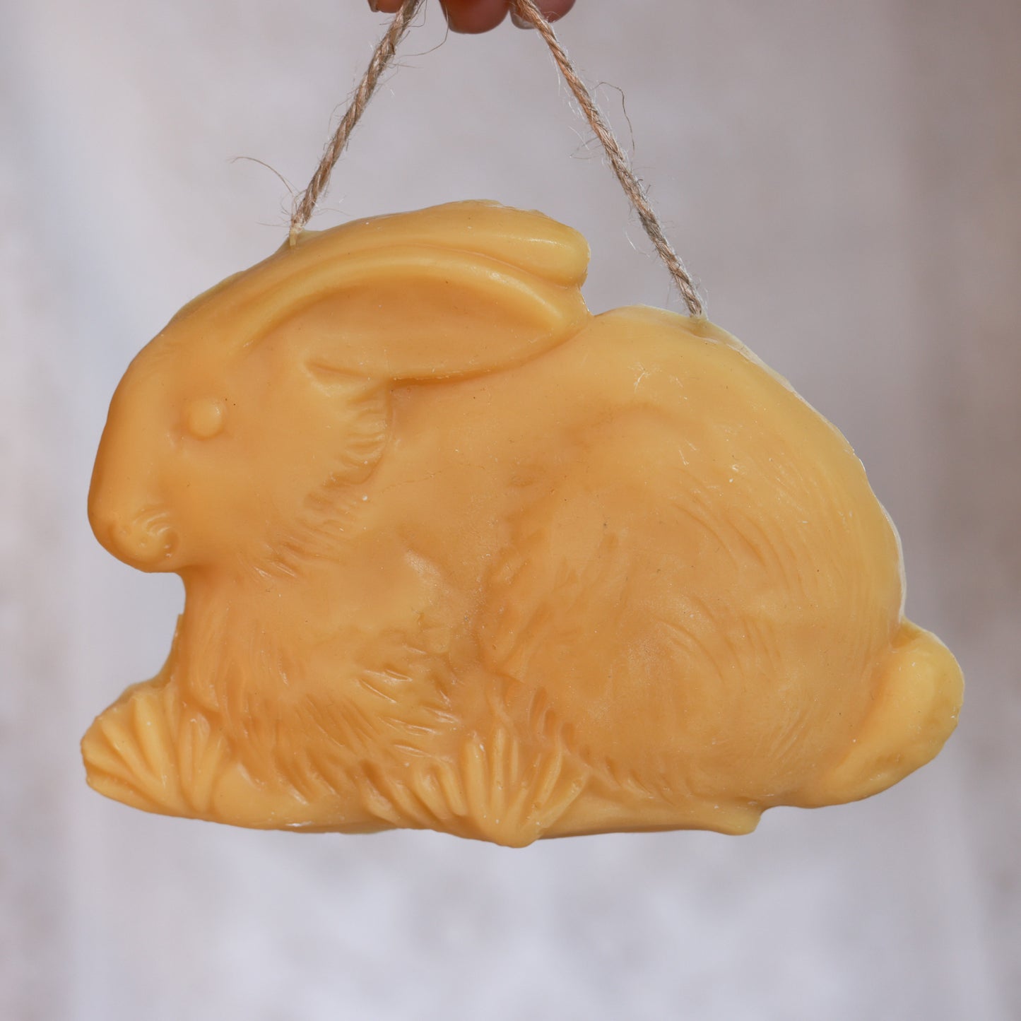 Resting Bunny Ornament / Beeswax Ornament