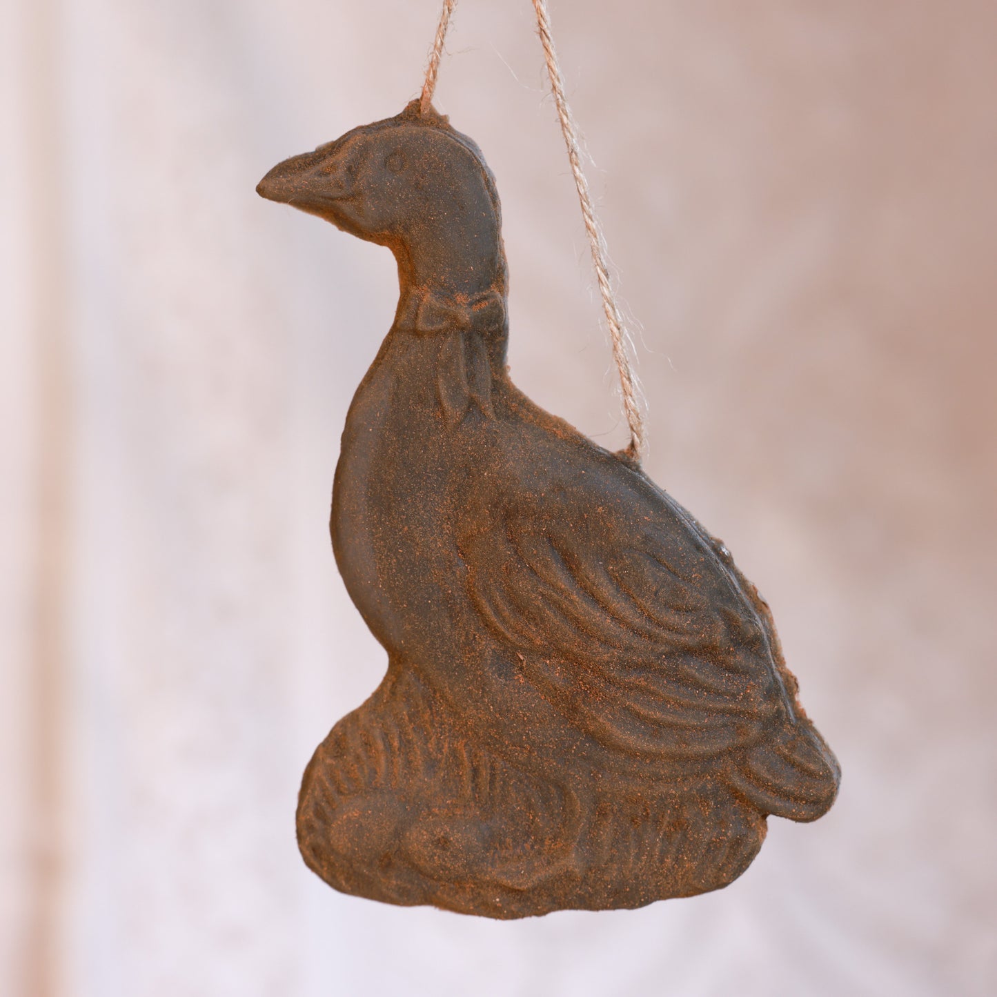Goose with Eggs Ornament / Beeswax Ornament