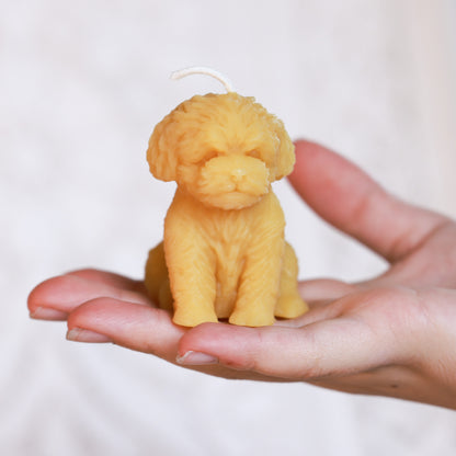 Dog Puppy Candle / Beeswax Candle