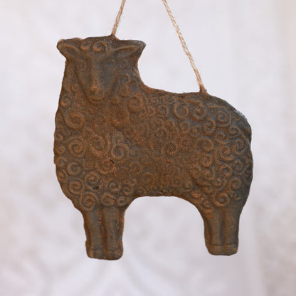 Sheep Ornament / Beeswax Ornament (Farmhouse Decor)