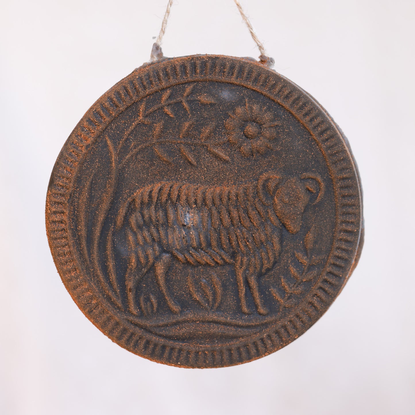 Ram Medallion Ornament / Beeswax Ornament