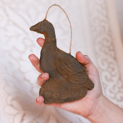 Goose with Eggs Ornament / Beeswax Ornament