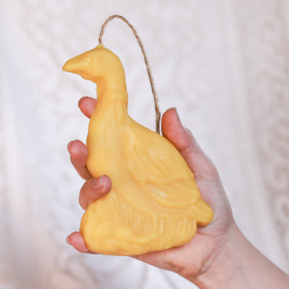 Goose with Eggs Ornament / Beeswax Ornament