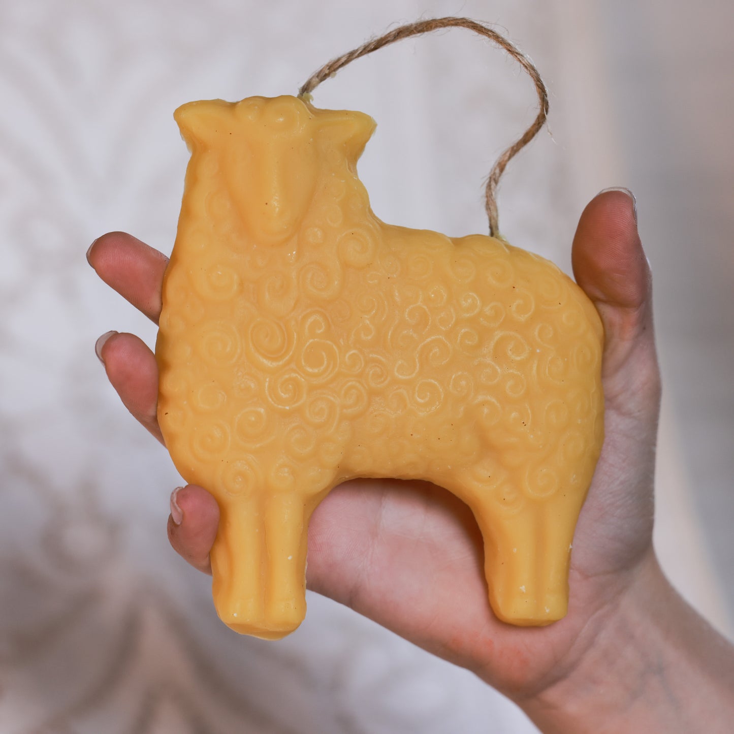 Sheep Ornament / Beeswax Ornament (Farmhouse Decor)