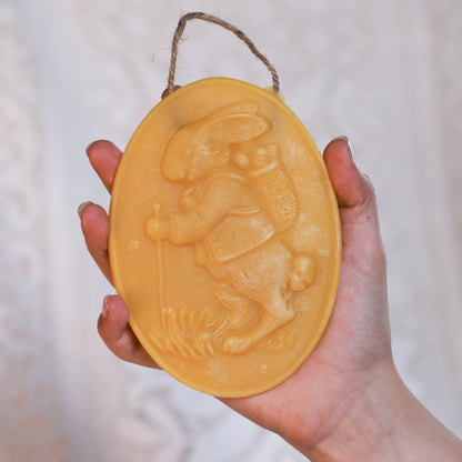 Storybook Bunny Medallion / Beeswax Ornament