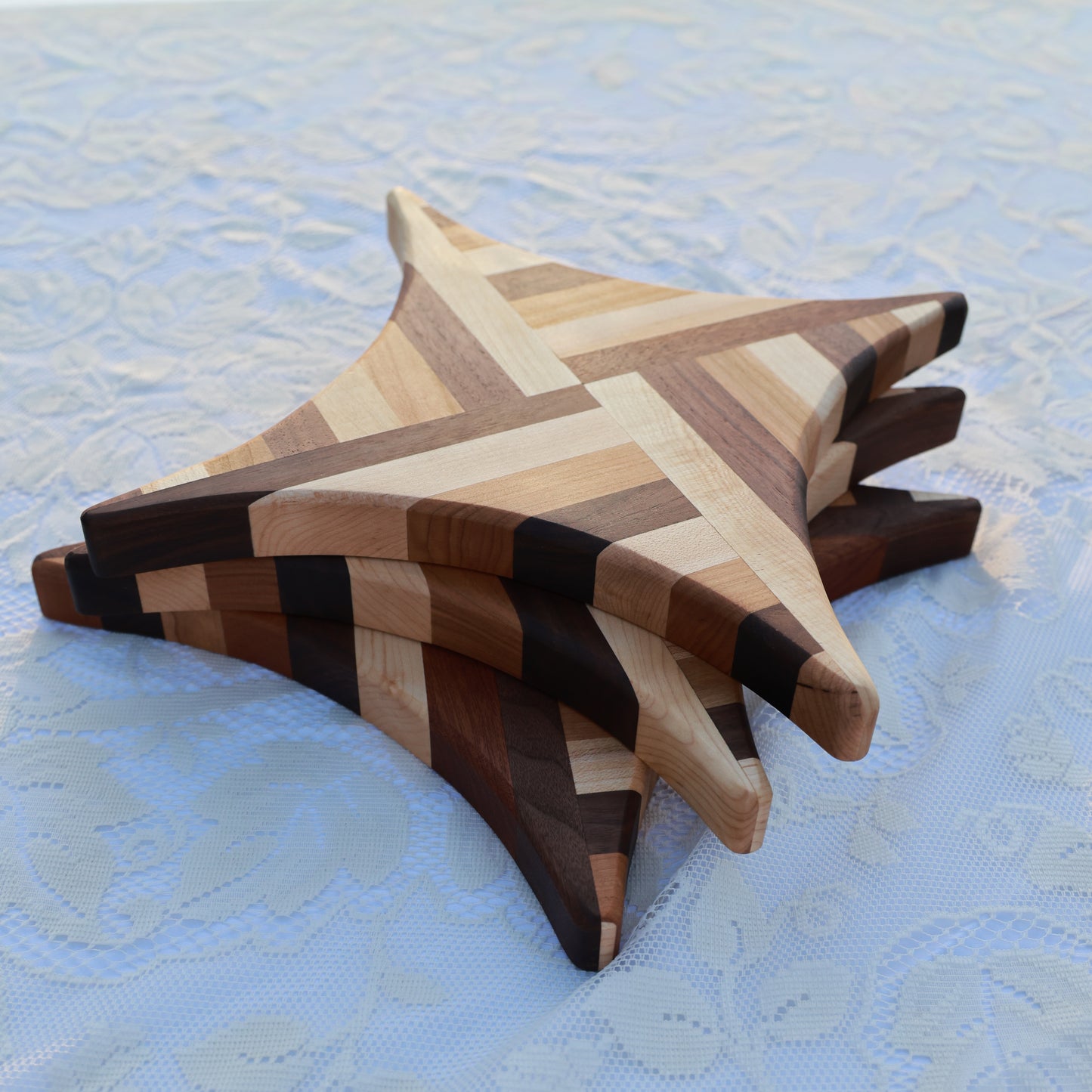 Amish Handmade Segmented Hardwood Trivet