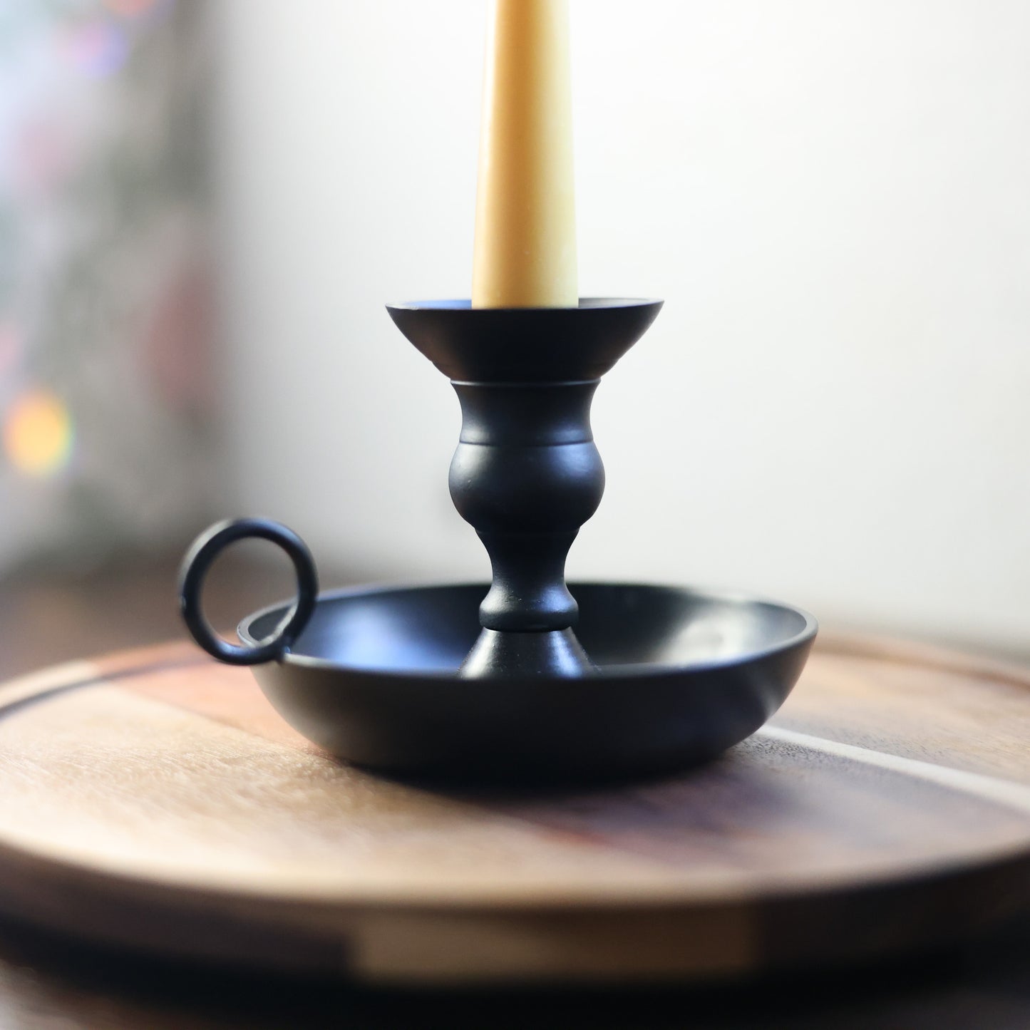 Black Metal Taper Candle Holder