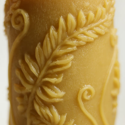 Fern Pillar – Large | Beeswax Candle