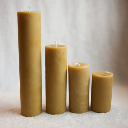 Heirloom Pillars - 4 sizes | Beeswax Candles
