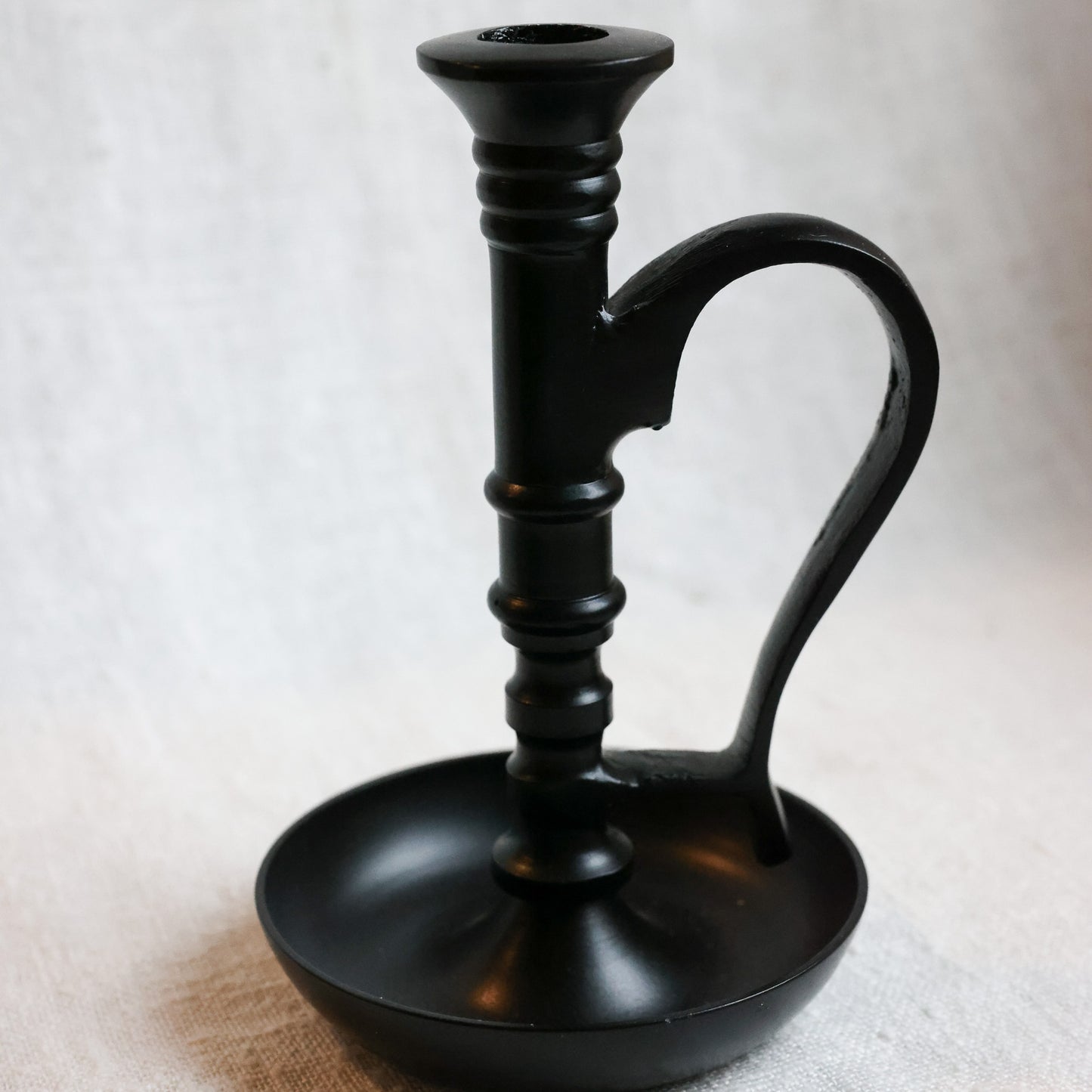Tall Black Metal Taper Candle Holder
