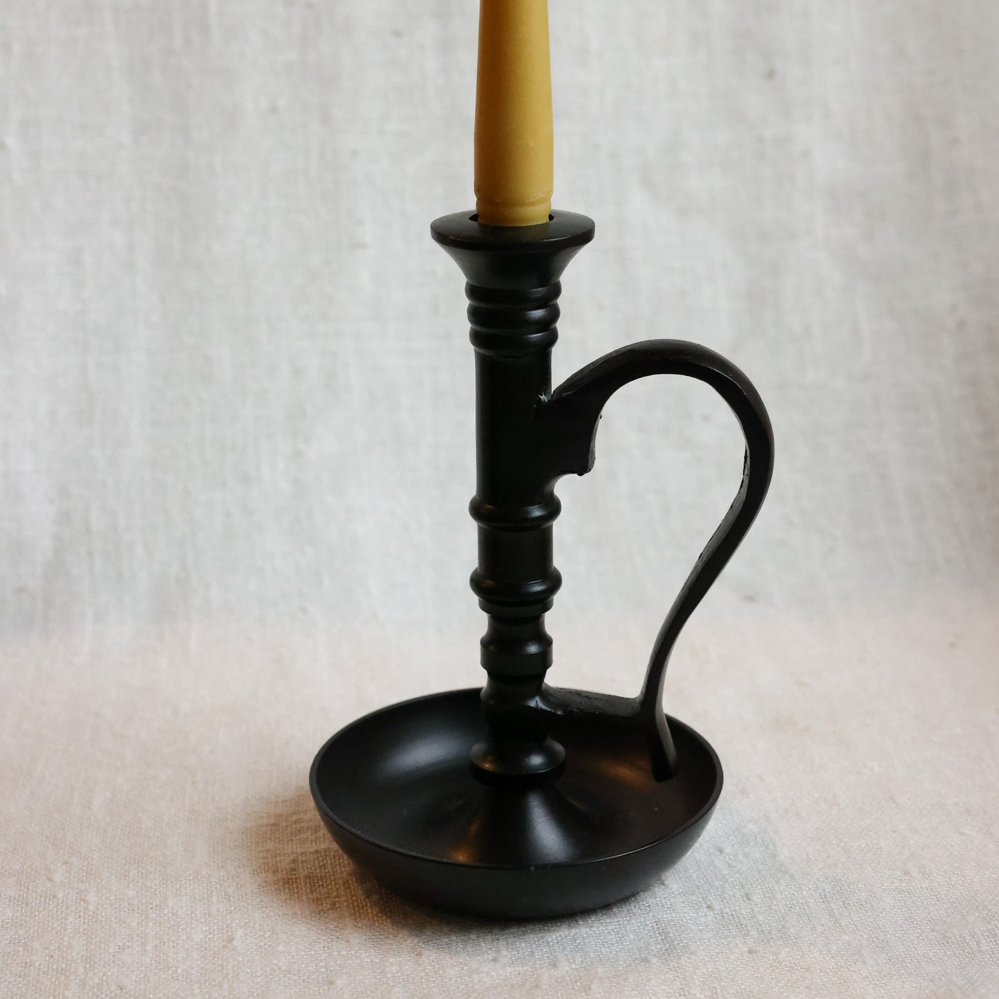 Tall Black Metal Taper Candle Holder