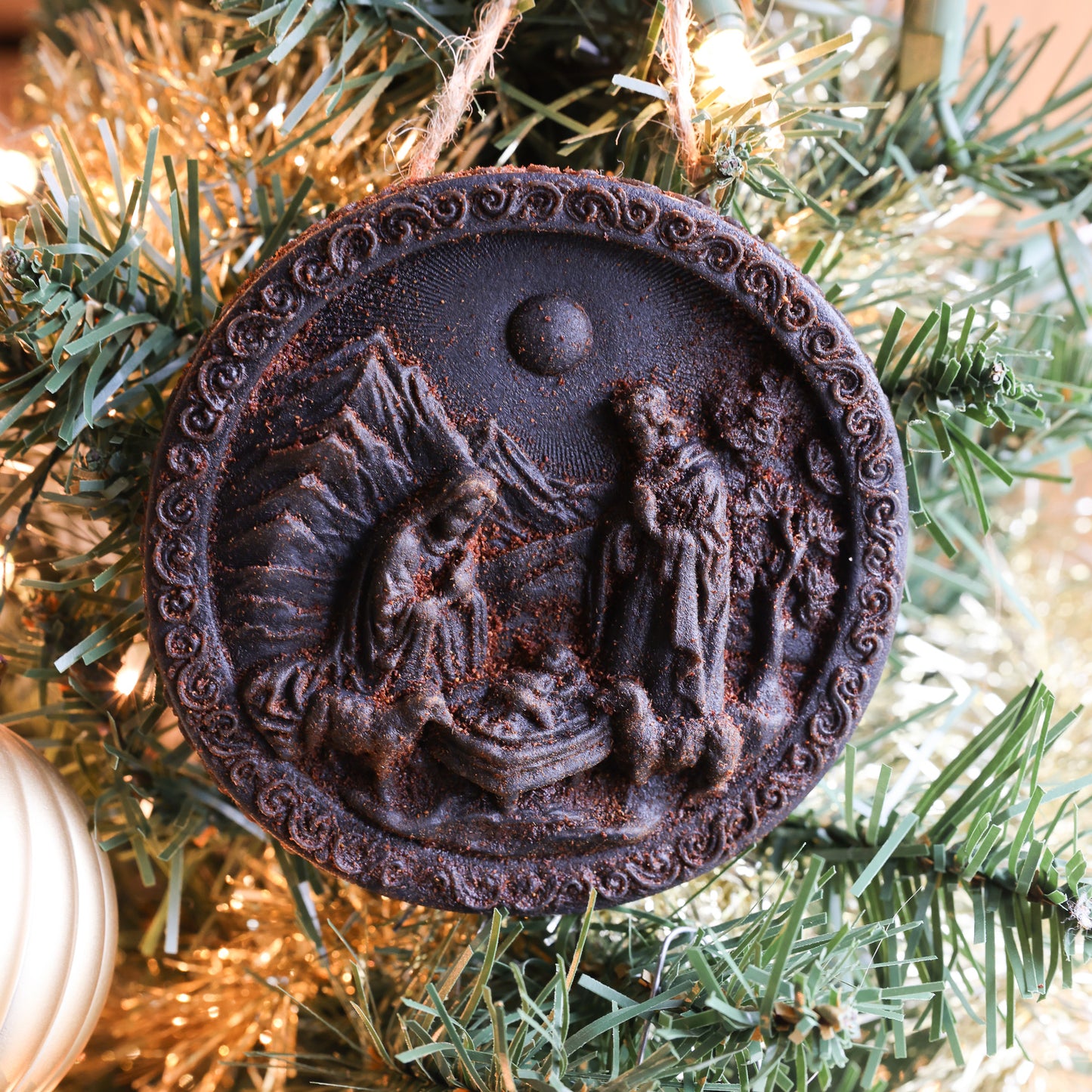 Nativity Scene Beeswax Christmas Ornament