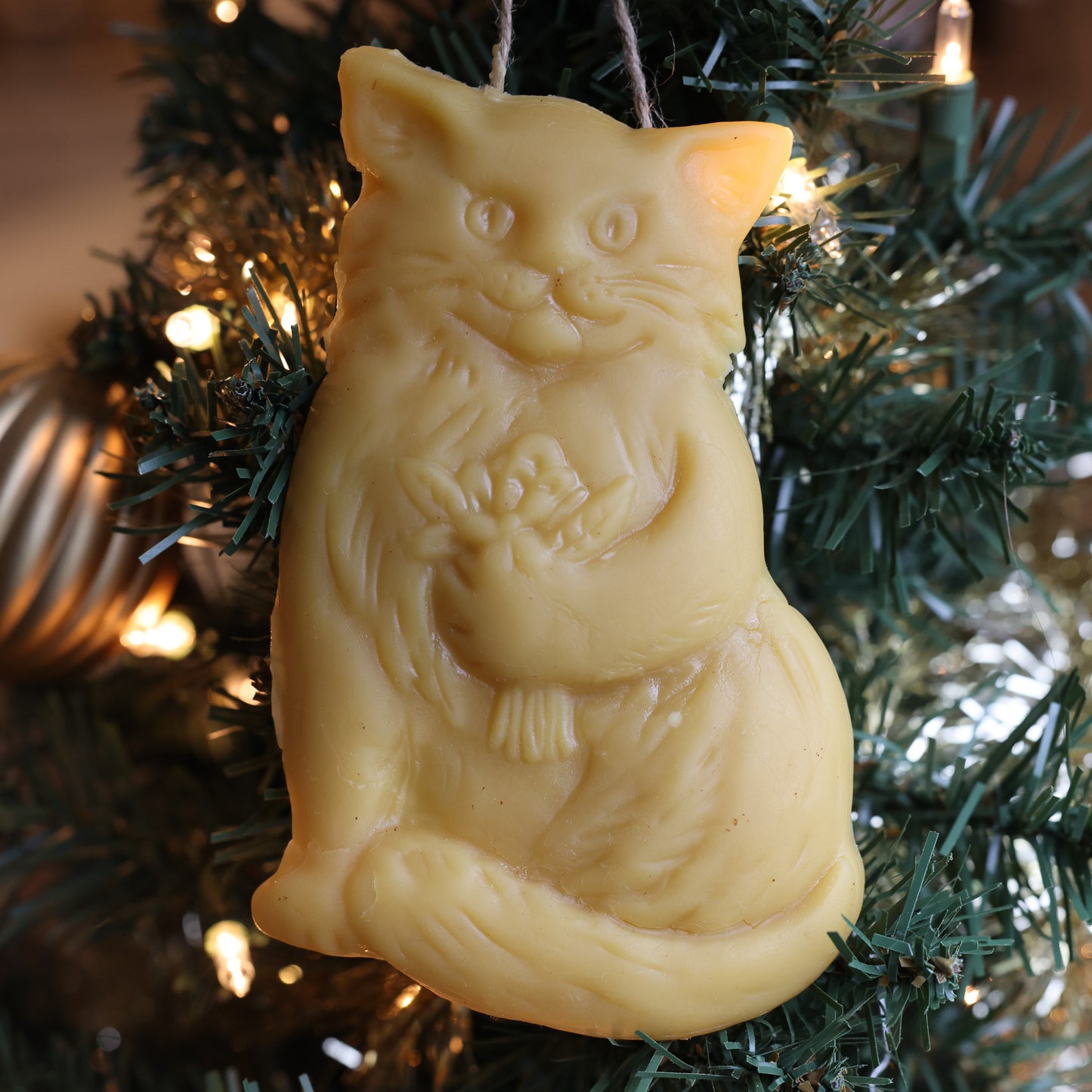Cat Beeswax Christmas Ornament