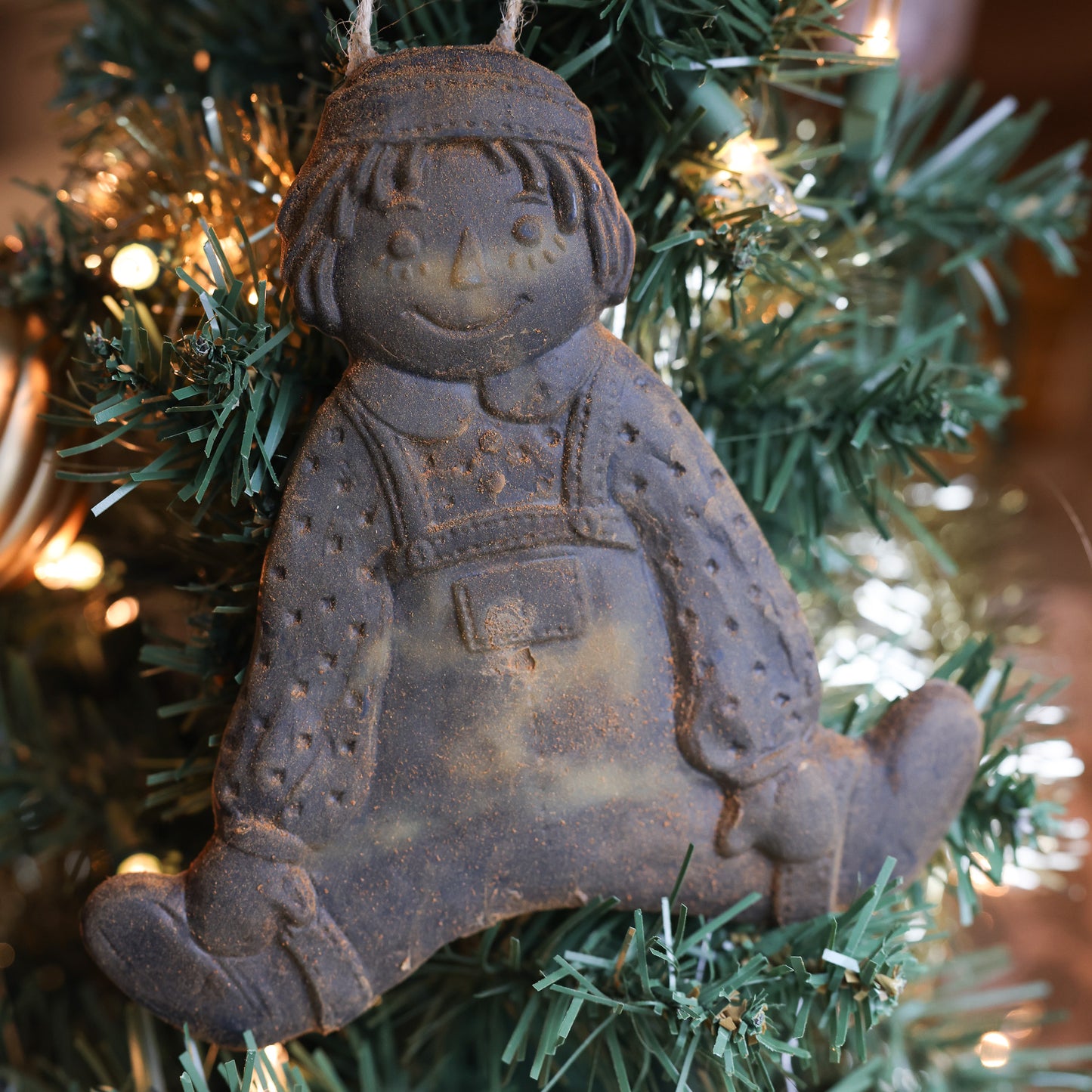 Raggedy Andy Beeswax Christmas Ornament