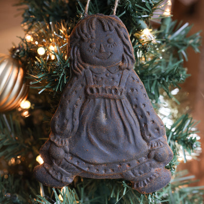Raggedy Ann Beeswax Christmas Ornament