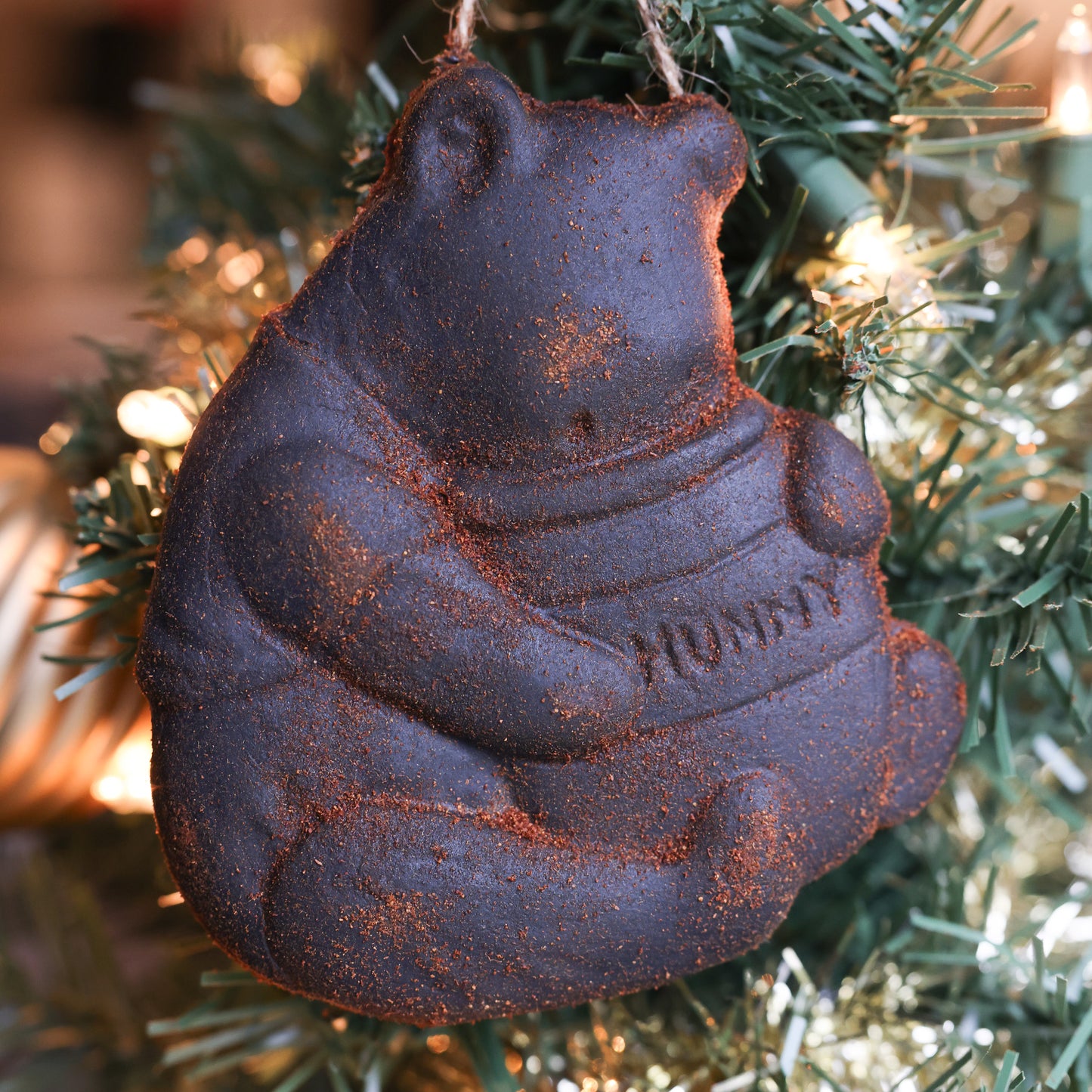 Pooh Bear Beeswax Christmas Ornament