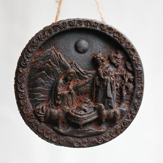 Nativity Scene Beeswax Christmas Ornament