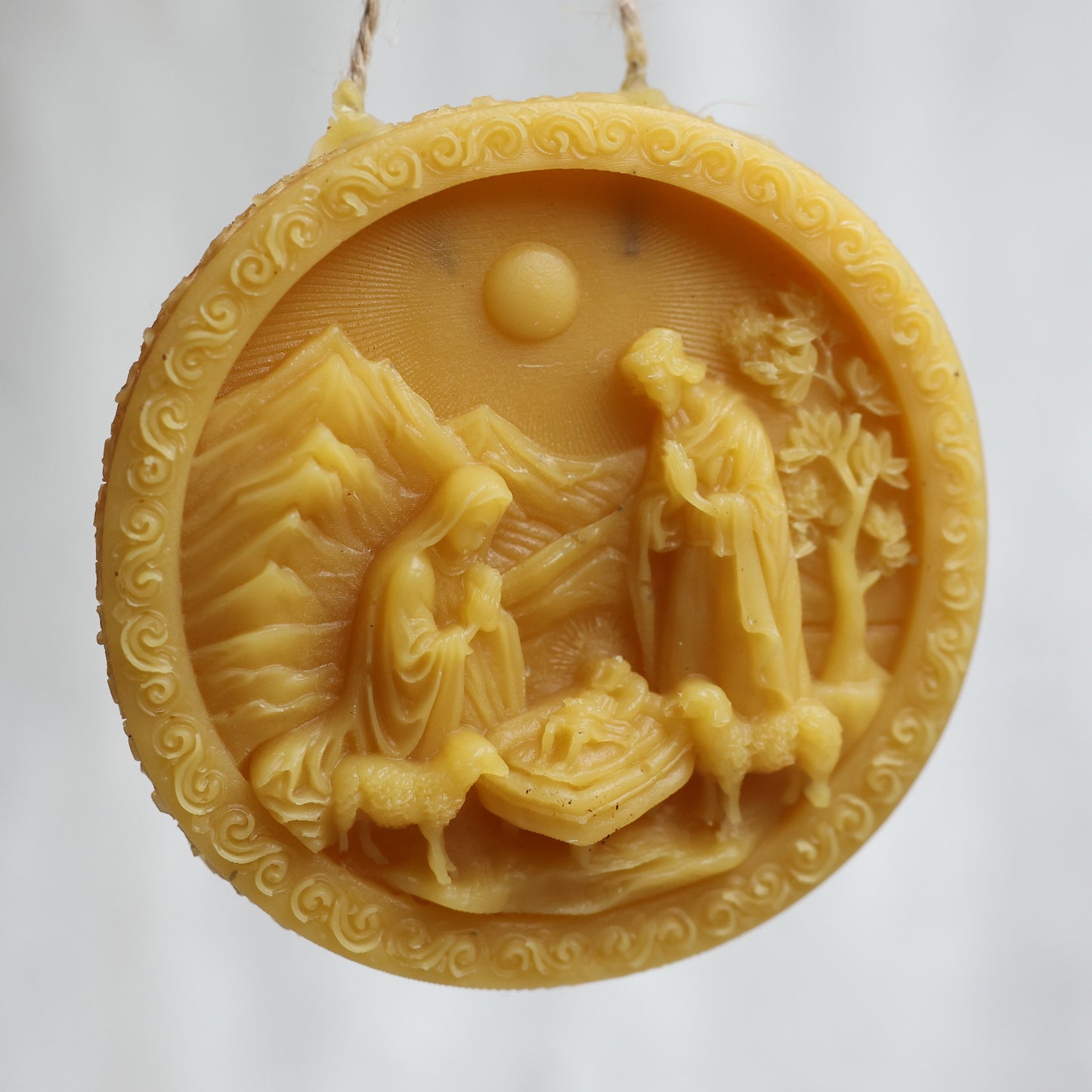 Nativity Scene Beeswax Christmas Ornament