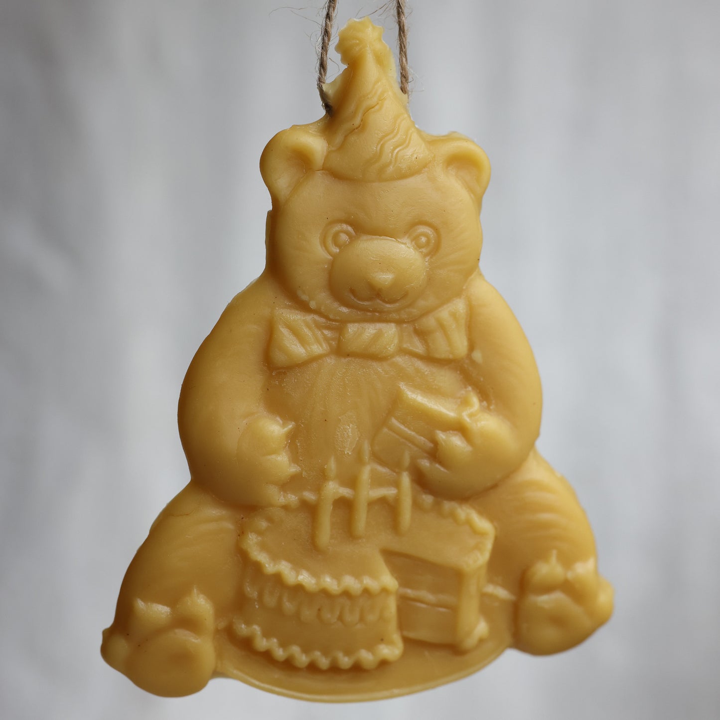 Birthday Bear Beeswax Ornament