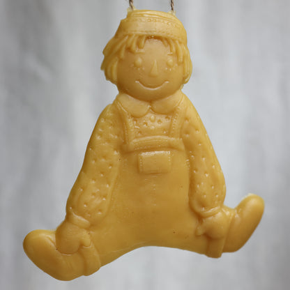 Raggedy Andy Beeswax Christmas Ornament