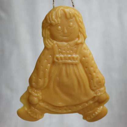 Raggedy Ann Beeswax Christmas Ornament