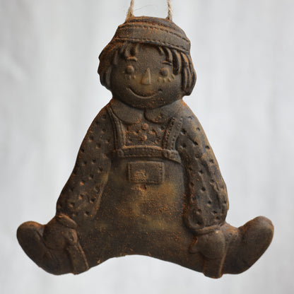 Raggedy Andy Beeswax Christmas Ornament