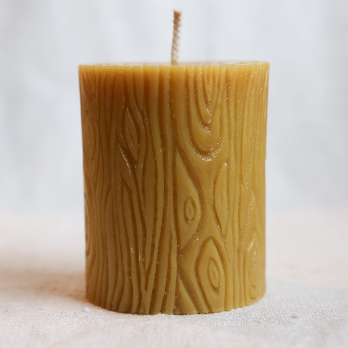 Log Beeswax Candle