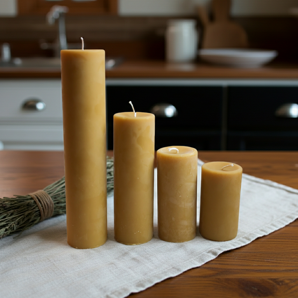 Heirloom Pillars - 4 sizes | Beeswax Candles