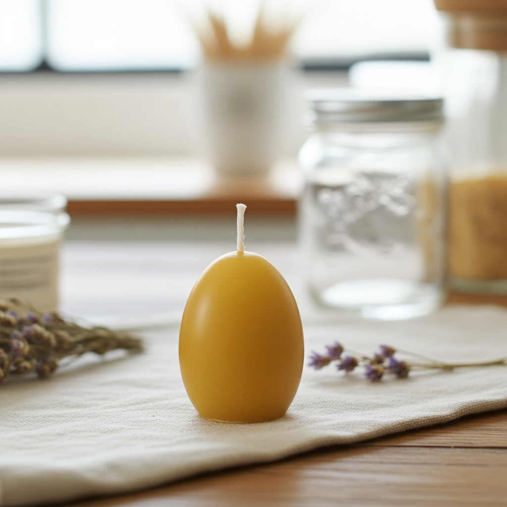 Egg Beeswax Candle