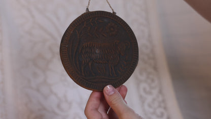 Ram Medallion Ornament / Beeswax Ornament