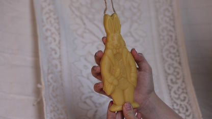 Gentleman Bunny Ornament / Beeswax Ornament