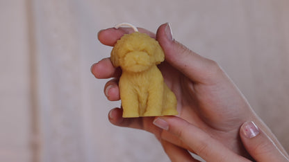 Dog Puppy Candle / Beeswax Candle