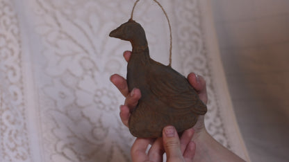 Goose with Eggs Ornament / Beeswax Ornament