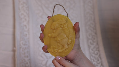 Storybook Bunny Medallion / Beeswax Ornament